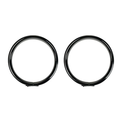 4.5" Auxiliary Light / Passing Lamp Visor Trim Rings Gloss Black from HOGWORKZ pair