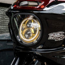 Clear FXRT Style Headlight Lens Cover for Harley® Low Rider ST from HOGWORKZ on bike