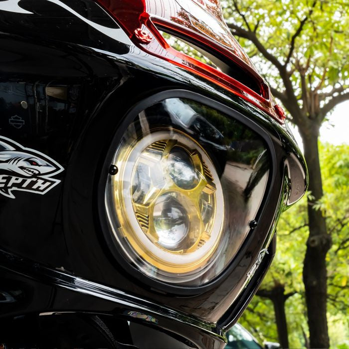 Clear FXRT Style Headlight Lens Cover for Harley® Low Rider ST from HOGWORKZ on harley bike