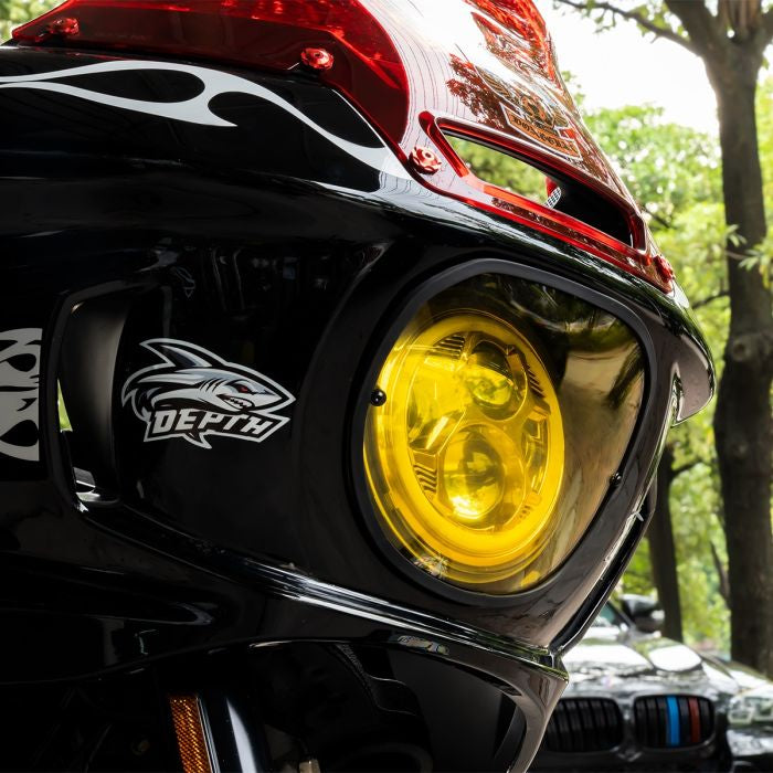 Amber FXRT Style Headlight Lens Cover for Harley® Low Rider ST from HOGWORKZ on harley bike