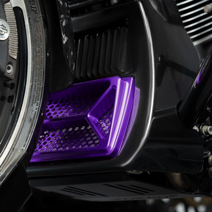 HOGWORKZ® Purple Performance Oil Cooler Grill Guard for Harley® Touring