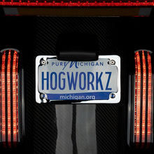 Chrome Low Profile License Plate Frame for Harley-Davidson® Motorcycles from HOGWORKZ on bike