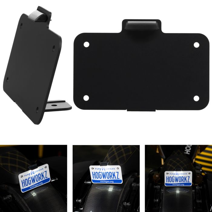 black seat bolt license plate mount hogworkz