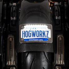 Chrome Universal LED Flush License Plate Mount for Harley-Davidson® Motorcycles from HOGWORKZ front
