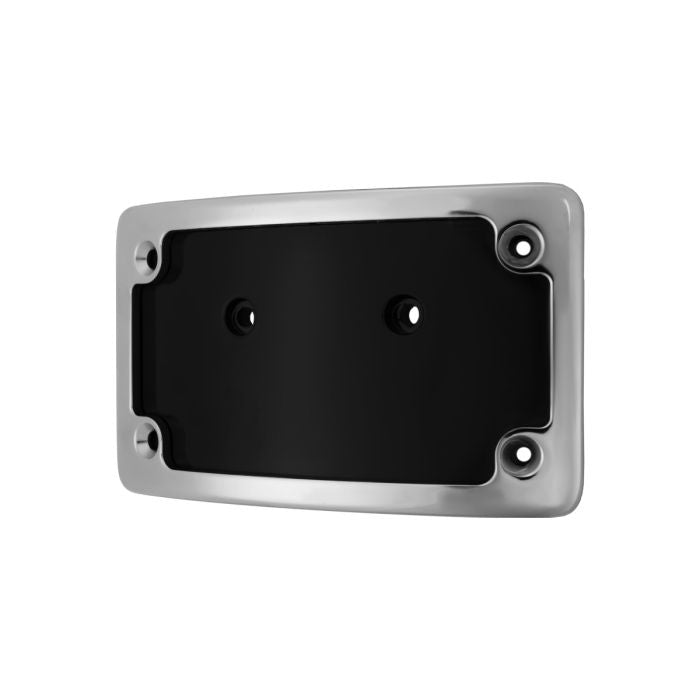 Chrome Universal LED Flush License Plate Mount for Harley-Davidson® Motorcycles from HOGWORKZ left angle