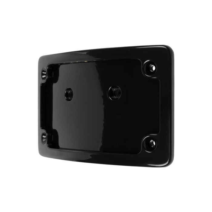 Black Universal LED Flush License Plate Mount for Harley-Davidson® Motorcycles from HOGWORKZ left angle