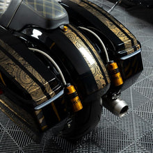 HOGWORKZ® Black Remote Reservoir Filler Mounts for Harley® Touring on bike