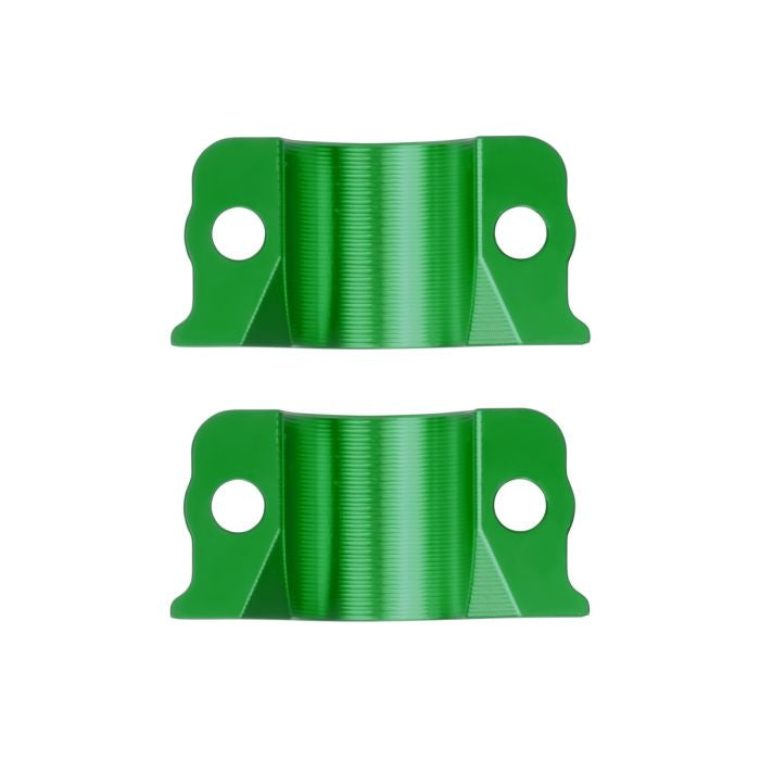 Green Billet Brake & Clutch Perch Clamps for Harley® Softail / Dyna from HOGWORKZ
