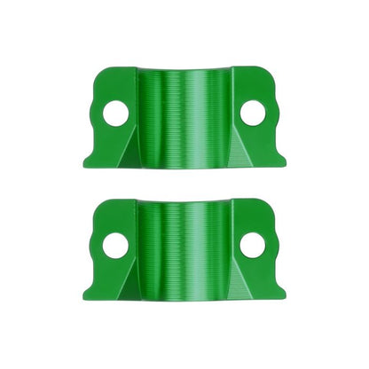 Green Billet Brake & Clutch Perch Clamps for Harley® Softail / Dyna from HOGWORKZ