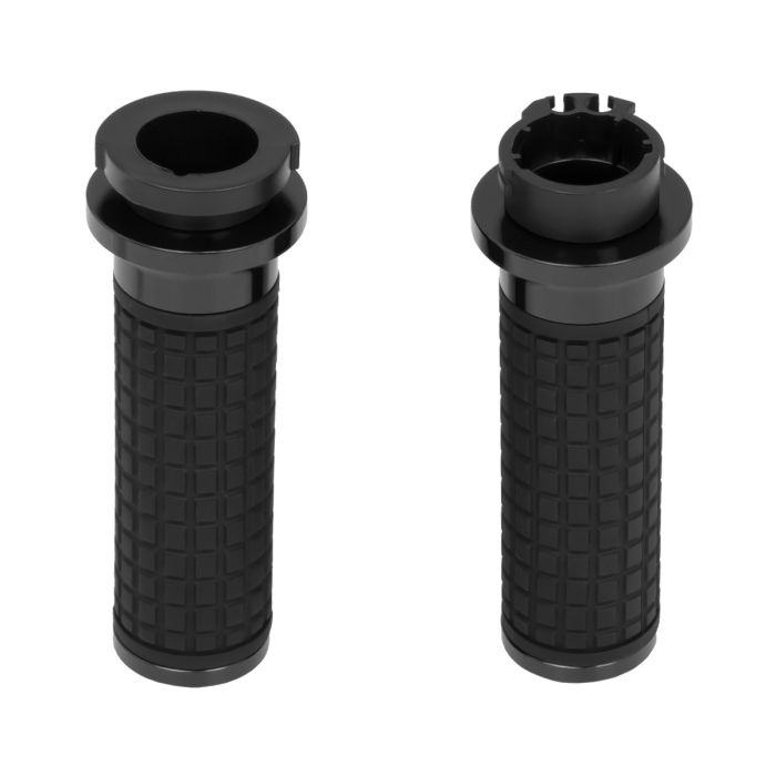 HOGWORKZ® Black MX Style Hand Grips for Harley® Cable Throttle Models