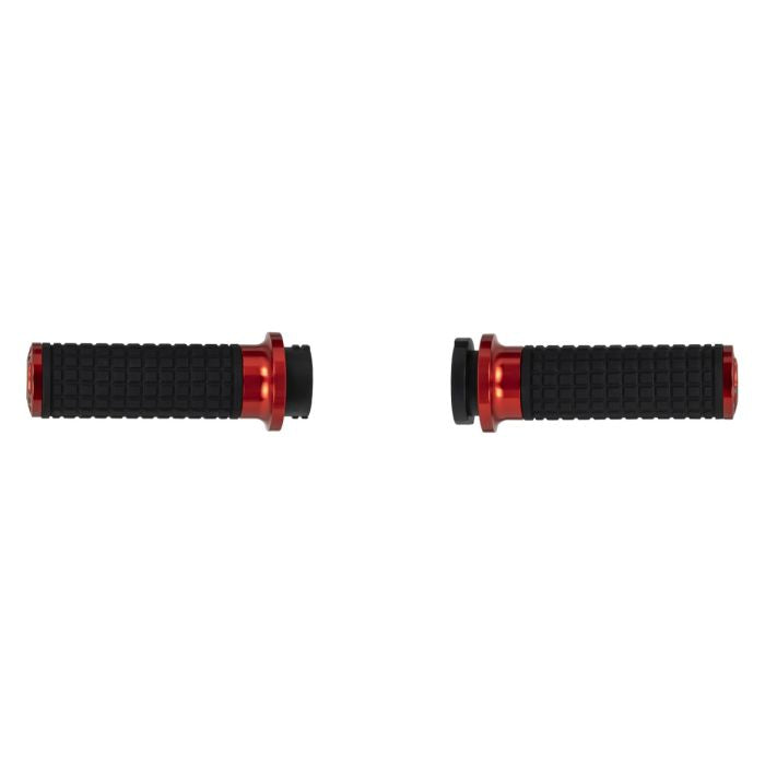 HOGWORKZ® Red MX Style Hand Grips for Harley® Cable Throttle Models