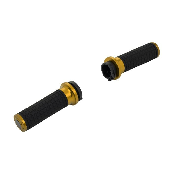 HOGWORKZ® Gold MX Style Hand Grips for Harley® Cable Throttle Models