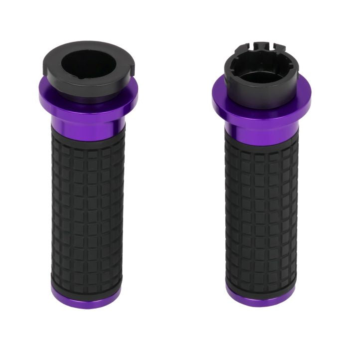 HOGWORKZ® Purple MX Style Hand Grips for Harley® Cable Throttle Models