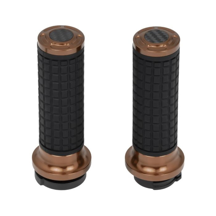 HOGWORKZ® Bronze MX Style Hand Grips for Harley® Cable Throttle Models