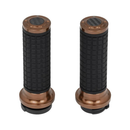 HOGWORKZ® Bronze MX Style Hand Grips for Harley® Cable Throttle Models