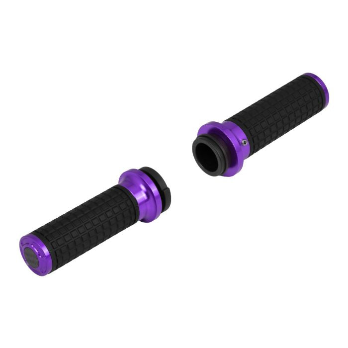 HOGWORKZ® Purple MX Style Hand Grips for Harley® Wire Throttle Models