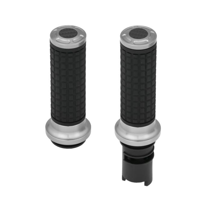 HOGWORKZ® Silver MX Style Hand Grips for Harley® Touring / Softail