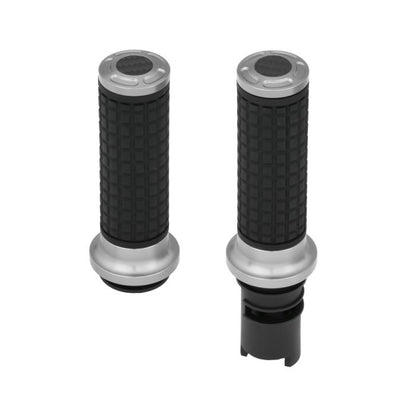 HOGWORKZ® Silver MX Style Hand Grips for Harley® Touring / Softail