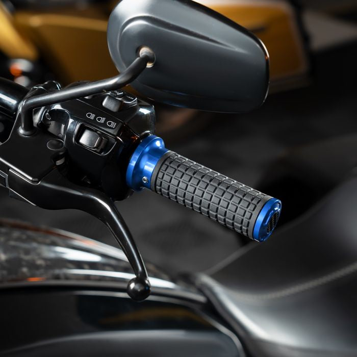 HOGWORKZ® Blue MX Style Hand Grips for Harley® Touring/ Softail