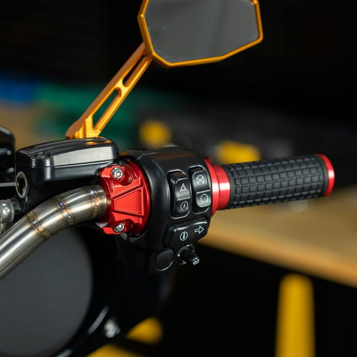 Red Billet Brake & Clutch Perch Clamps for Harley® Touring