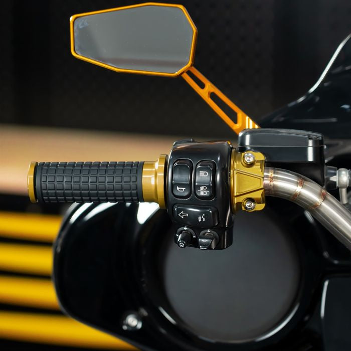 Gold Billet Brake & Clutch Perch Clamps for Harley® Touring