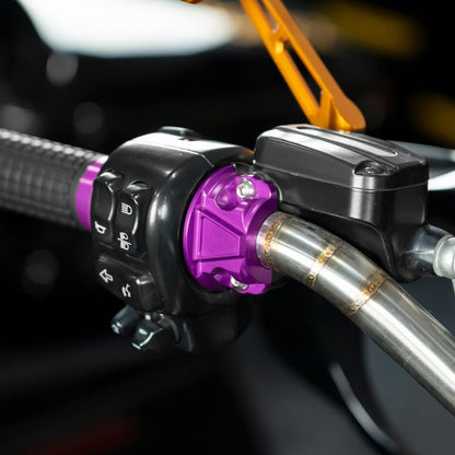 Purple Billet Brake & Clutch Perch Clamps for Harley® Touring