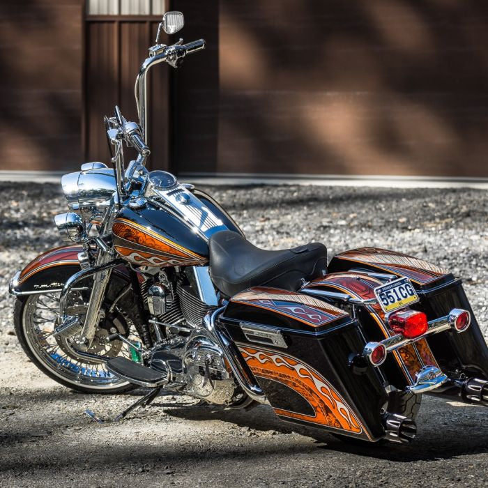 Custom painted Street glide with Stretched Saddlebags 4" Extended for Harley® Touring from HOGWORKZ