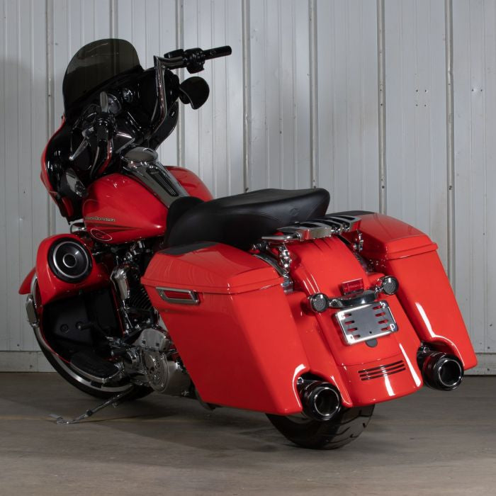 color matched harley stretched saddlebags
