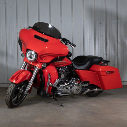 color matched stretched saddlebags