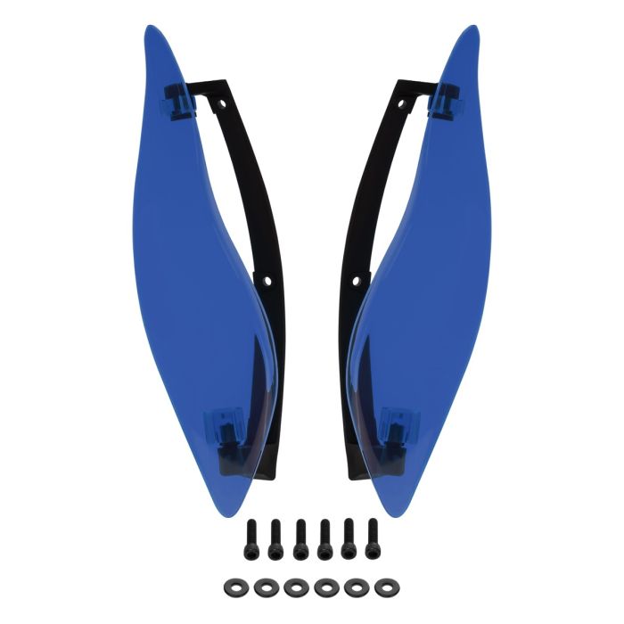 Blue Adjustable Batwing Air Deflectors for Harley® Touring