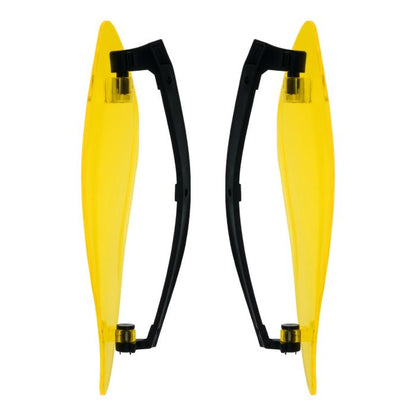 Yellow Adjustable Batwing Air Deflectors for Harley® Touring