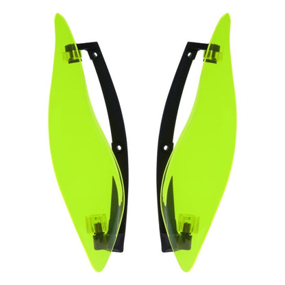 Green Adjustable Batwing Air Deflectors for Harley® Touring