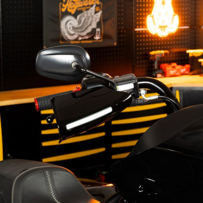 HOGWORKZ® TrueFire™ LED Hand Guards for Harley® Touring close up