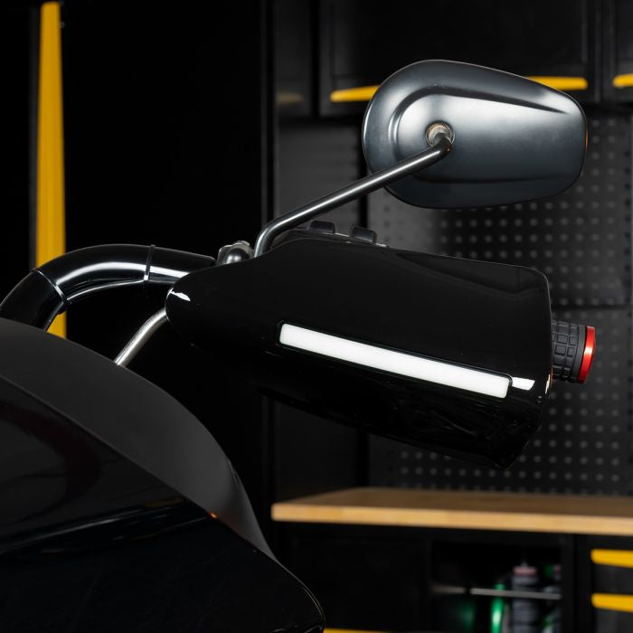 HOGWORKZ® TrueFire™ LED Hand Guards for Harley® Touring white led
