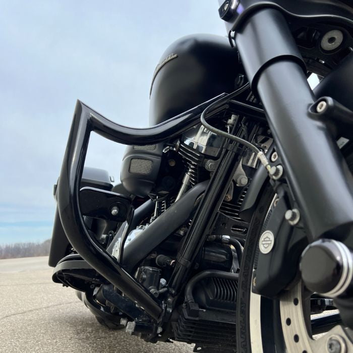 Black Havoc Engine Guard / Crash Bar Harley® Touring from HOGWORKZ on black harley