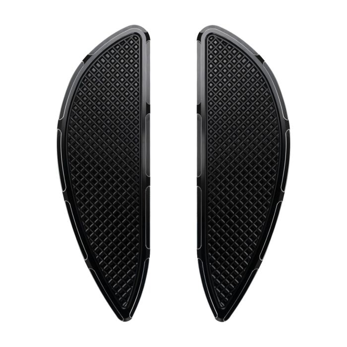HOGWORKZ® Black Heaterz Driver Floorboards for Harley® Touring & Softail front