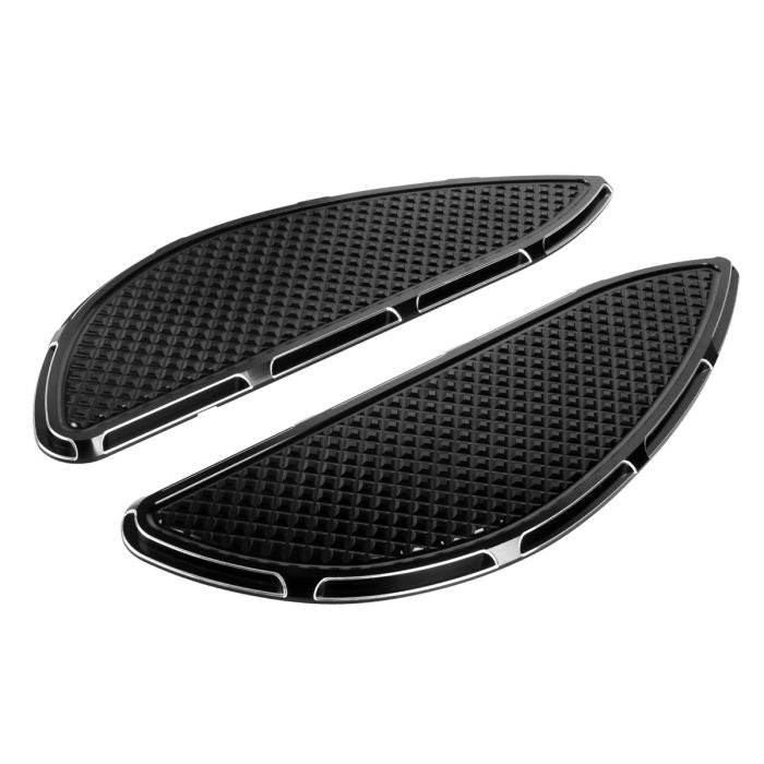 HOGWORKZ® Black Heaterz Driver Floorboards for Harley® Touring & Softail pair
