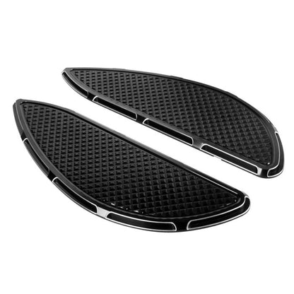HOGWORKZ® Black Heaterz Driver Floorboards for Harley® Touring & Softail side