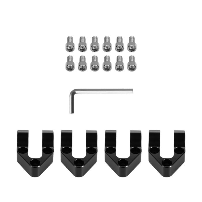 HOGWORKZ® Black Heaterz Driver Floorboards for Harley® Touring & Softail hardware