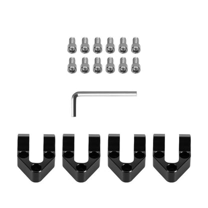HOGWORKZ® Black Heaterz Driver Floorboards for Harley® Touring & Softail hardware