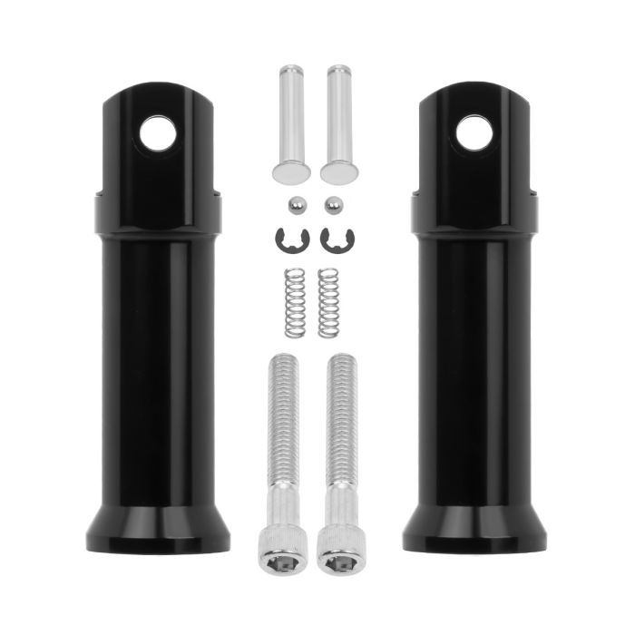 Black Passenger Peg Support Kit for Harley® Softail