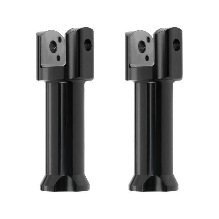 Black Passenger Peg Support Kit for Harley® Softail side
