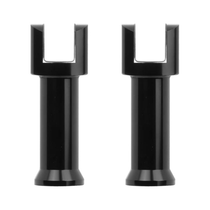 Black Passenger Peg Support Kit for Harley® Softail angle
