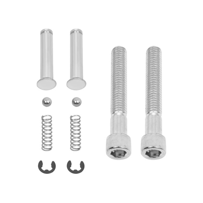 Black Passenger Peg Support Kit for Harley® Softail hardware