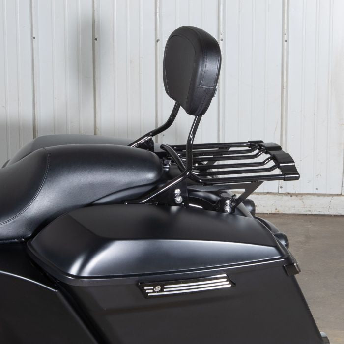 Detachable Harley-Davidson® Sissy Bar backrest on Street Glide from HOGWORKZ® with luggage rack