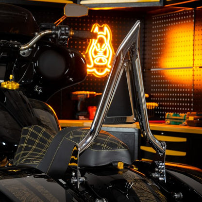 chrome hogworkz sissy bar for harley touring
