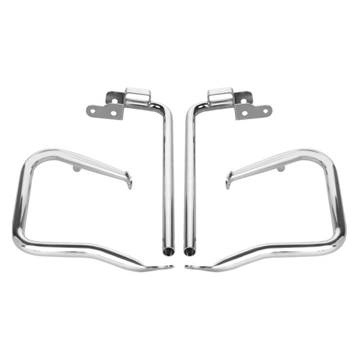 HOGWORKZ® Chrome1.25" PORK CHOP Saddlebag Guards for Harley® Touring back
