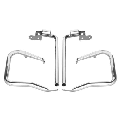 HOGWORKZ® Chrome1.25" PORK CHOP Saddlebag Guards for Harley® Touring back
