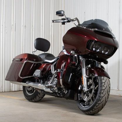 Detachable Shorty Sissy Bar backrest for Harley-Davidson® Touring motorcycles from HOGWORKZ® on twisted cherry road glide