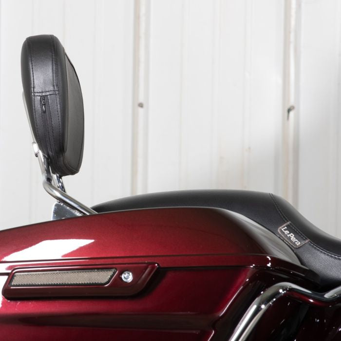 Detachable Shorty Sissy Bar backrest for Harley-Davidson® Touring motorcycles from HOGWORKZ® on twisted cherry road glide sid